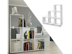 Vicco Prateleira de escada betão 107.2x29x107.8^ Prateleira