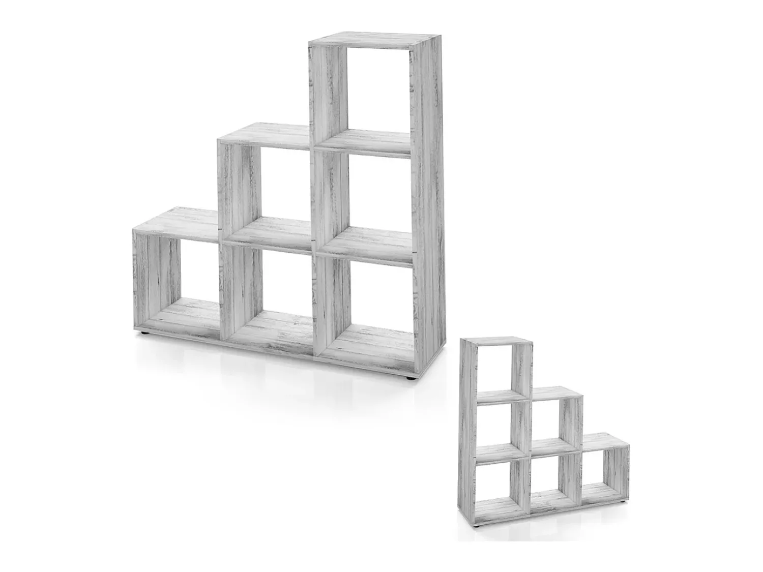 Vicco Prateleira de escada betão 107.2x29x107.8^ Prateleira