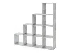 Prateleira*Vicco Prateleira de escada betão 142.5x29x140 Cinzento claro