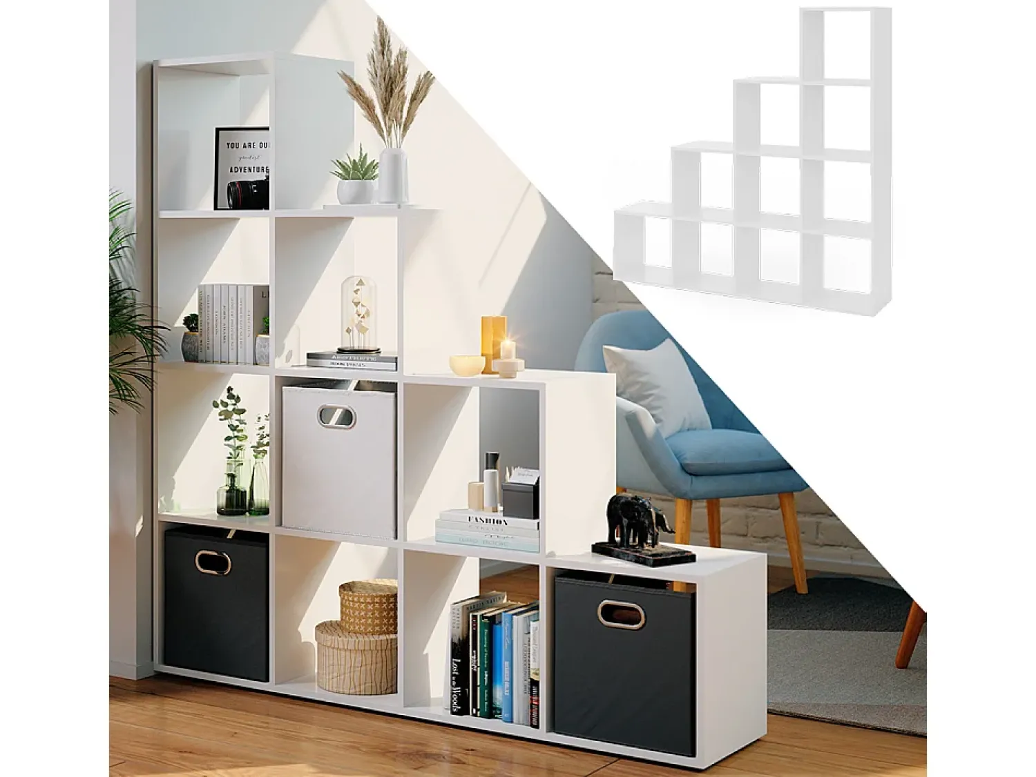 Prateleira|Vicco Prateleira de escada 142.5x29x140 Branco