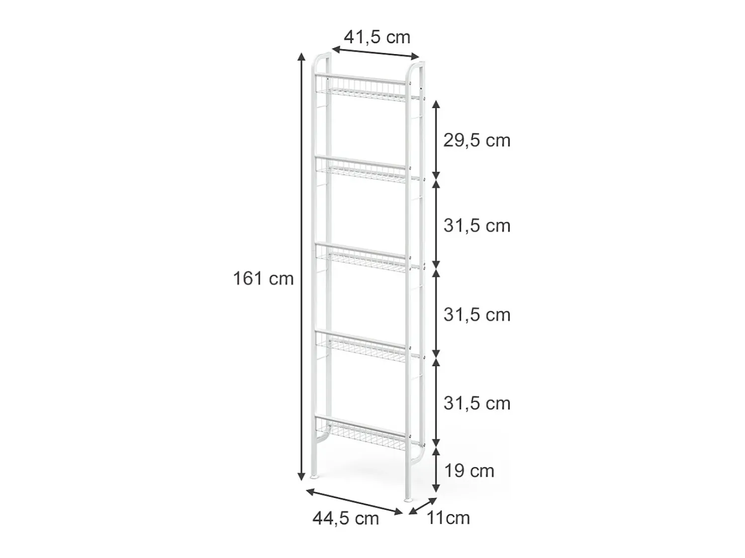 Prateleira*Vicco Prateleira de escada 44.5x11x160 klivo Branco
