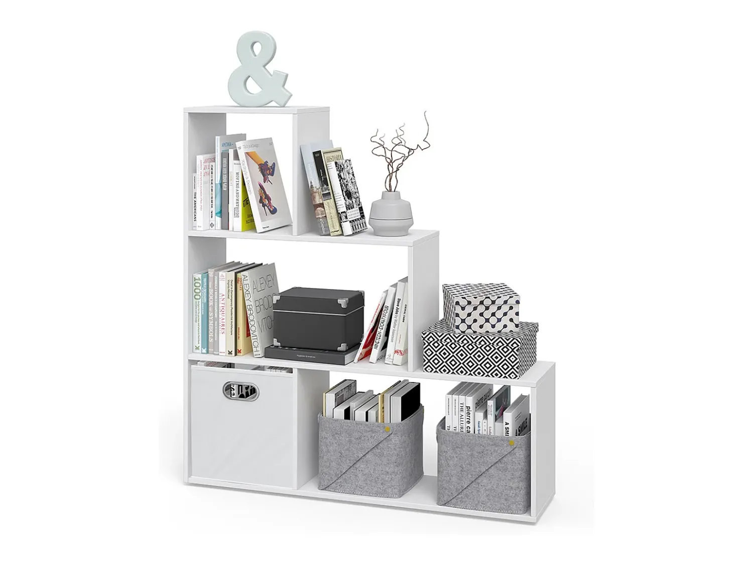 New Vicco Prateleira de escada 116.8x29x123.2 Branco