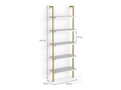 Prateleira|Vicco Prateleira de escada 60x30x183 ava Branco