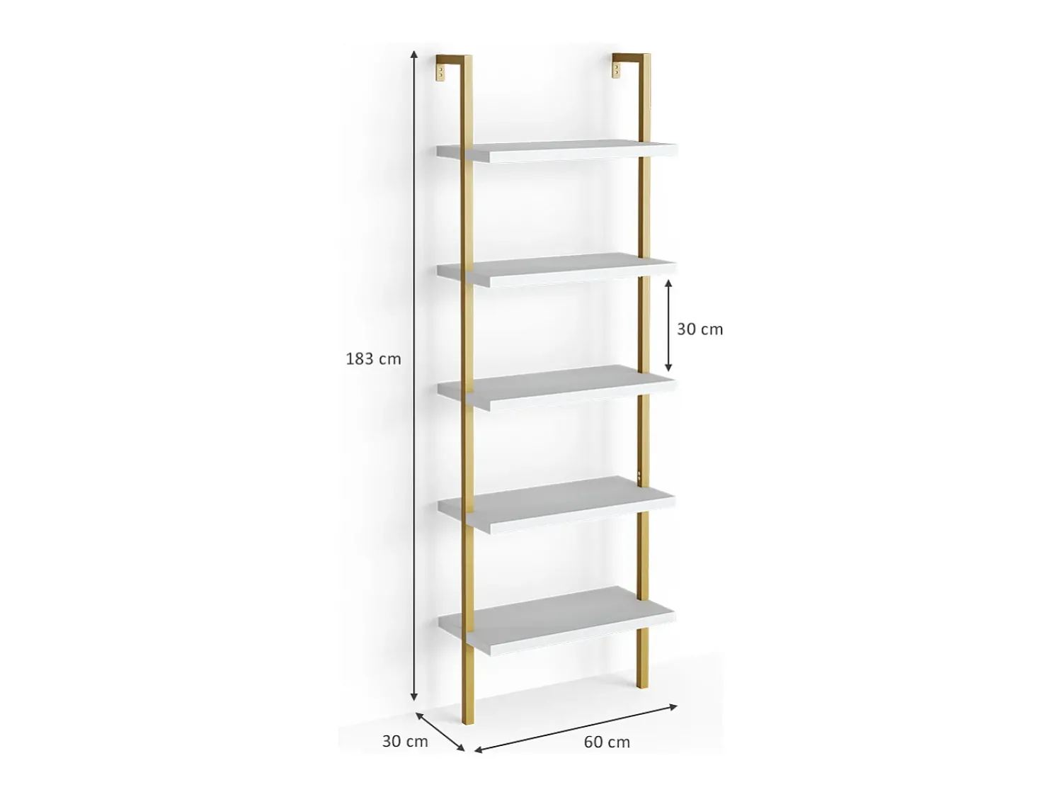 Prateleira|Vicco Prateleira de escada 60x30x183 ava Branco