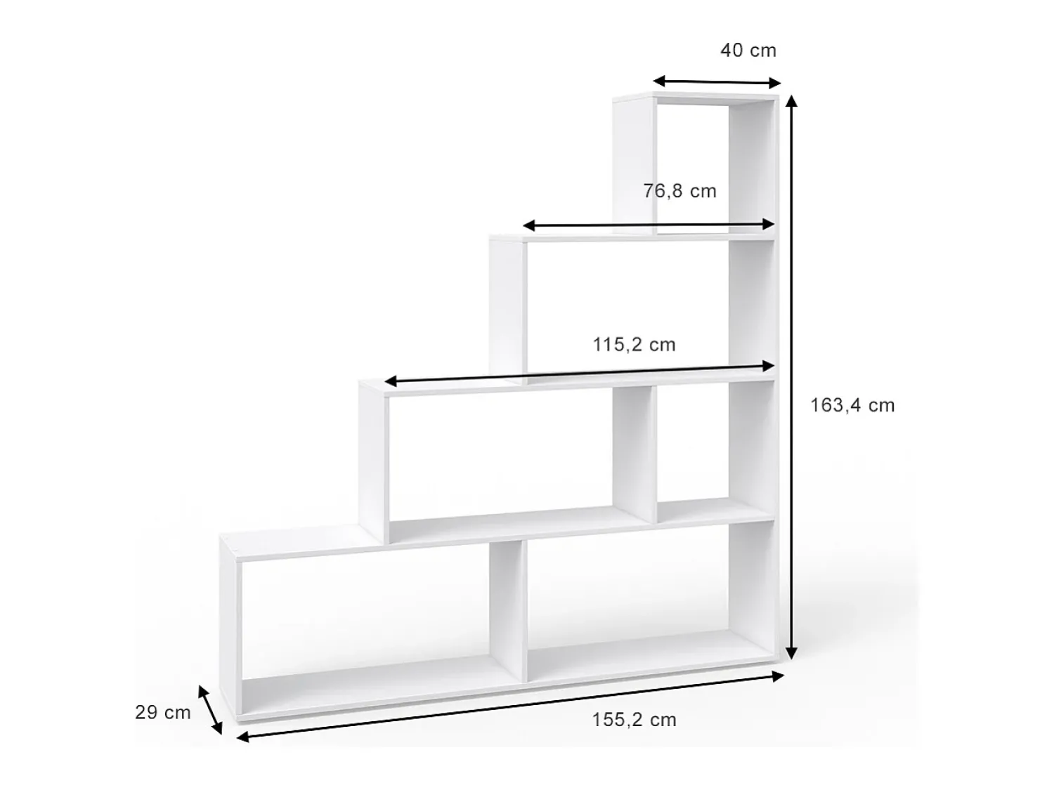 Prateleira|Vicco Prateleira de escada 163x29x155 Branco
