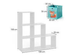 Prateleira*Vicco Prateleira de escada 107.2x29x107.8 Branco