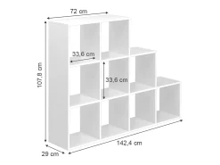 Prateleira*Vicco Prateleira de escada 142.4x29x107.8 Branco