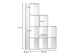 Vicco Prateleira de escada 103.5x29x144 aramis^ Prateleira