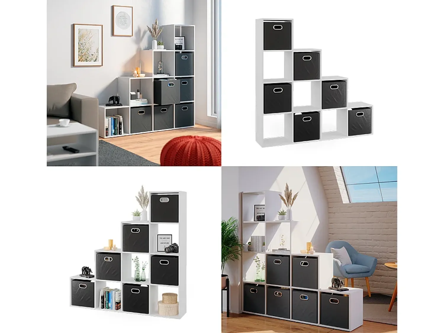 Vicco Prateleira de escada 142.5x29x140^ Prateleira