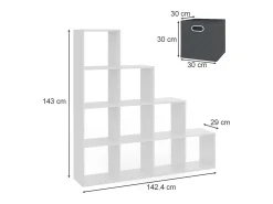 Vicco Prateleira de escada 142.5x29x140^ Prateleira