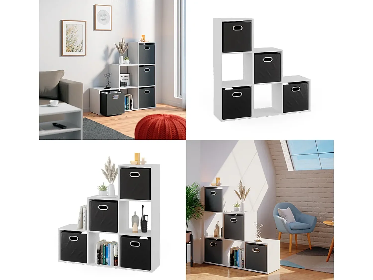 Vicco Prateleira de escada 107.2x29x107.8^ Prateleira