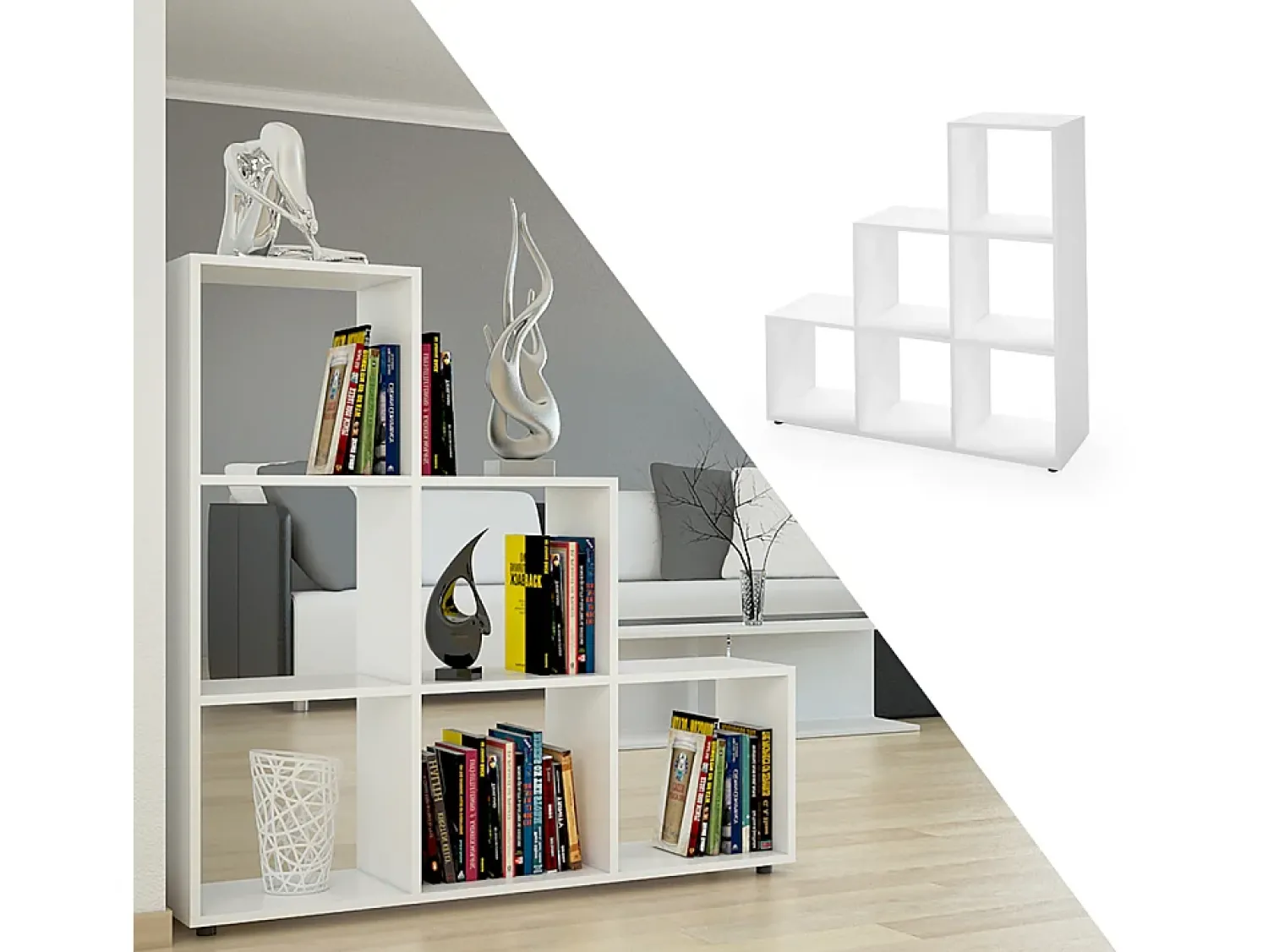 Vicco Prateleira de escada 107.2x29x107.8^ Prateleira