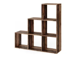 Vicco Prateleira de escada madeira antiga 107.2x29x107.8^ Prateleira
