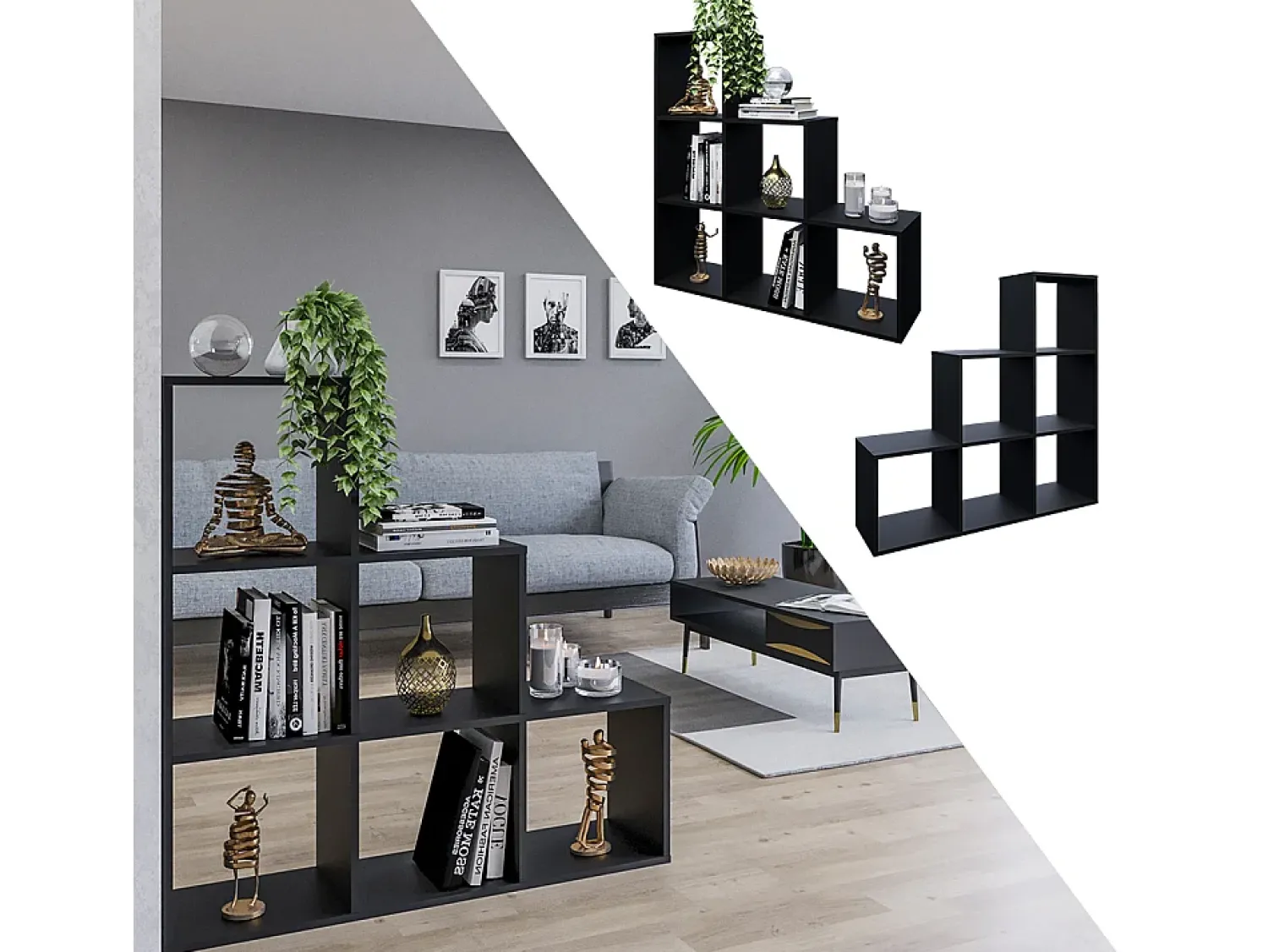 Vicco Prateleira de escada 107.2x29x107.8^ Prateleira