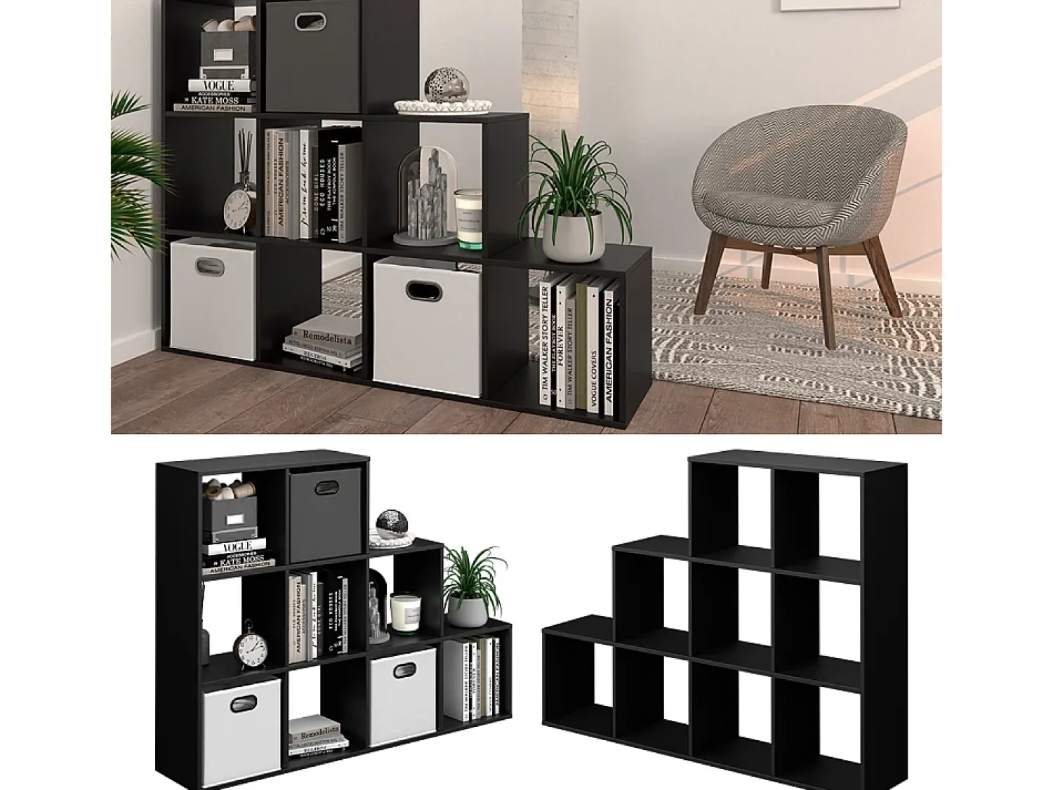 Vicco Prateleira de escada 142.4x29x107.8^ Prateleira