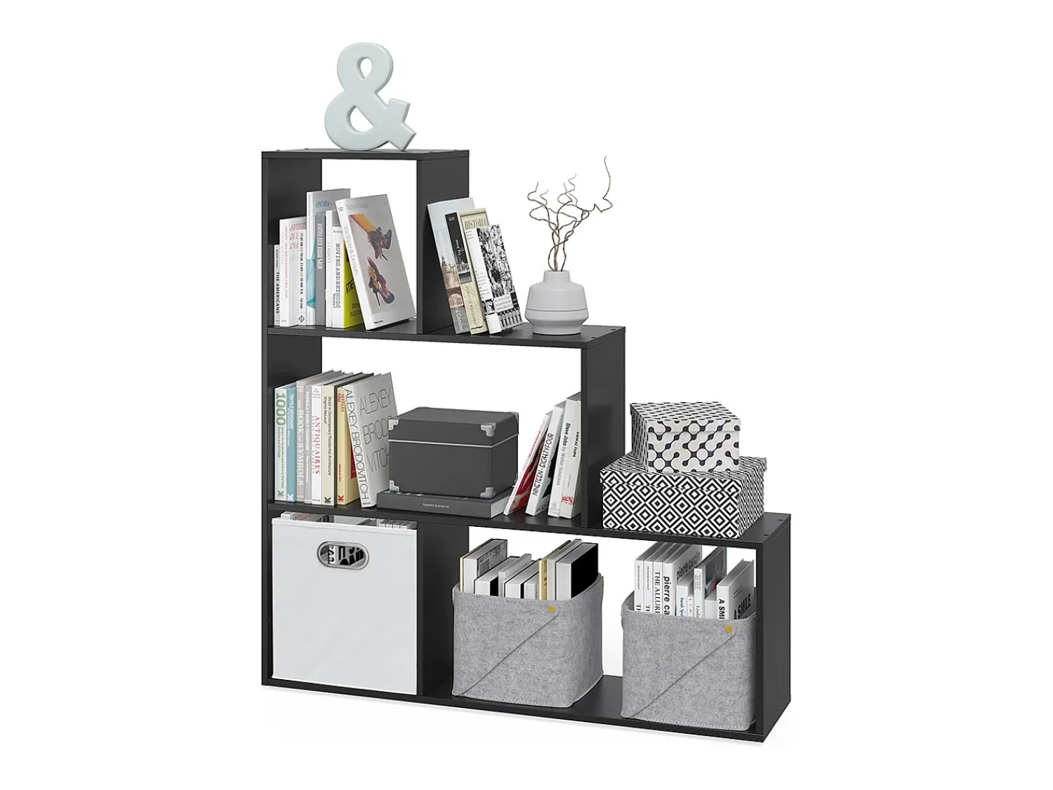 Prateleira|Vicco Prateleira de escada 116.8x29x123.2 Preto