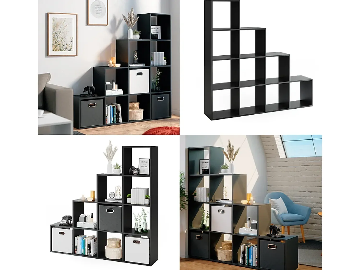Vicco Prateleira de escada 142.5x29x140^ Prateleira