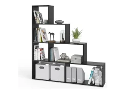 Discount Vicco Prateleira de escada 163x29x155 Preto