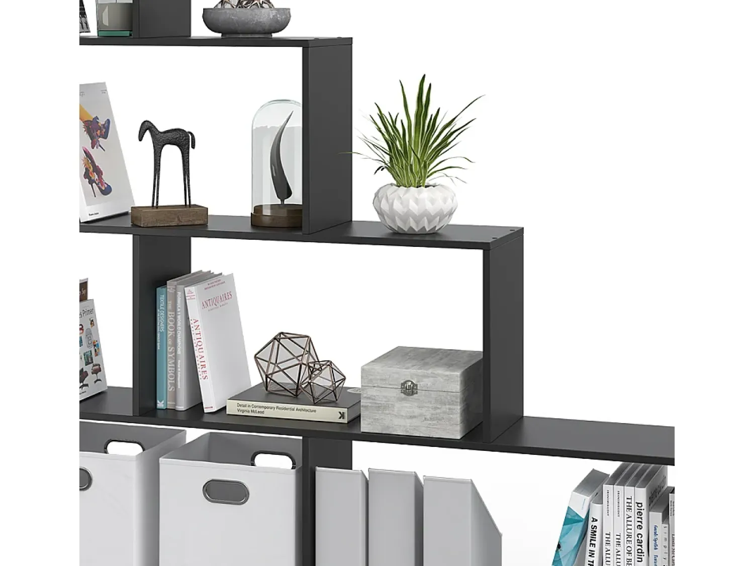 Discount Vicco Prateleira de escada 163x29x155 Preto