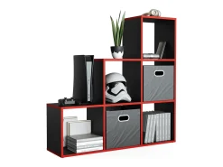 Prateleira*Vicco Prateleira de escada preto/ 107.2x29x107.8 Vermelho