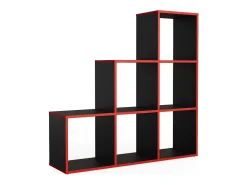 Prateleira*Vicco Prateleira de escada preto/ 107.2x29x107.8 Vermelho