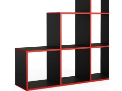Prateleira*Vicco Prateleira de escada preto/ 107.2x29x107.8 Vermelho