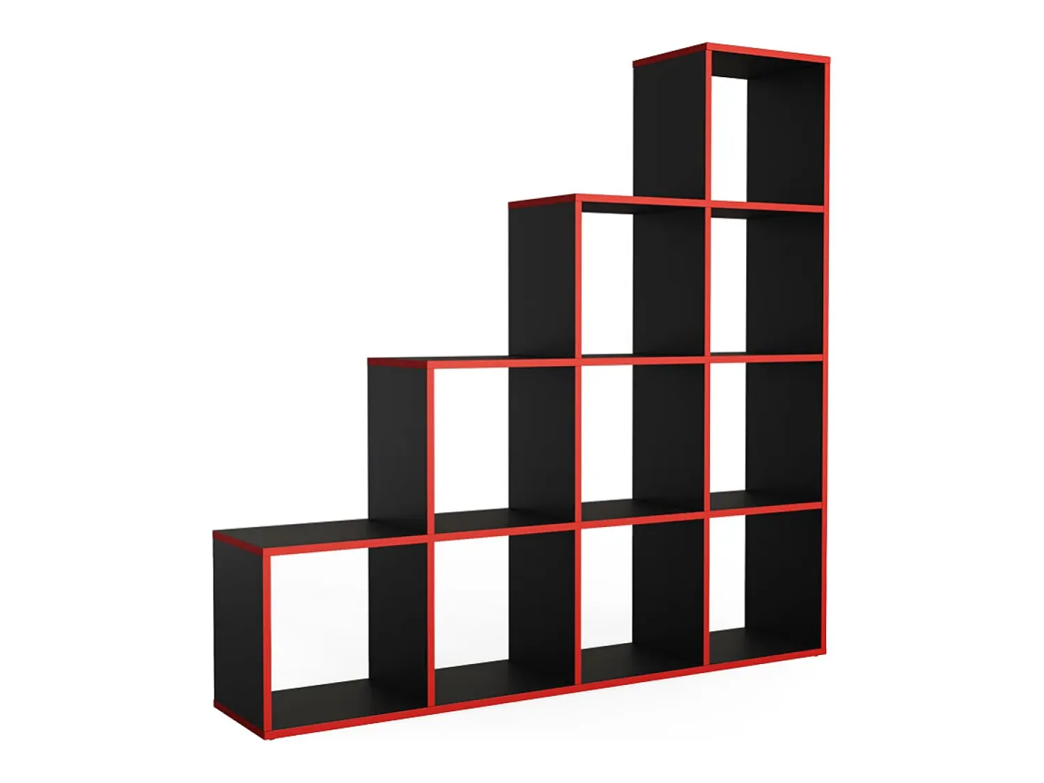 Prateleira|Vicco Prateleira de escada preto/ 142.5x29x140 Vermelho