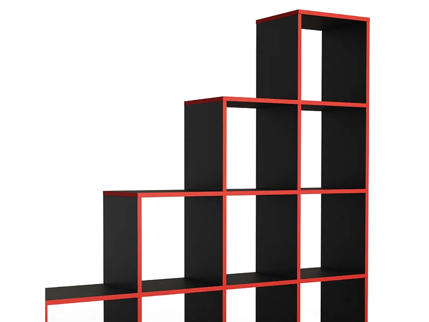 Prateleira|Vicco Prateleira de escada preto/ 142.5x29x140 Vermelho