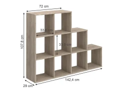 Discount Vicco Prateleira de escada sonoma 142.4x29x107.8 Natural claro
