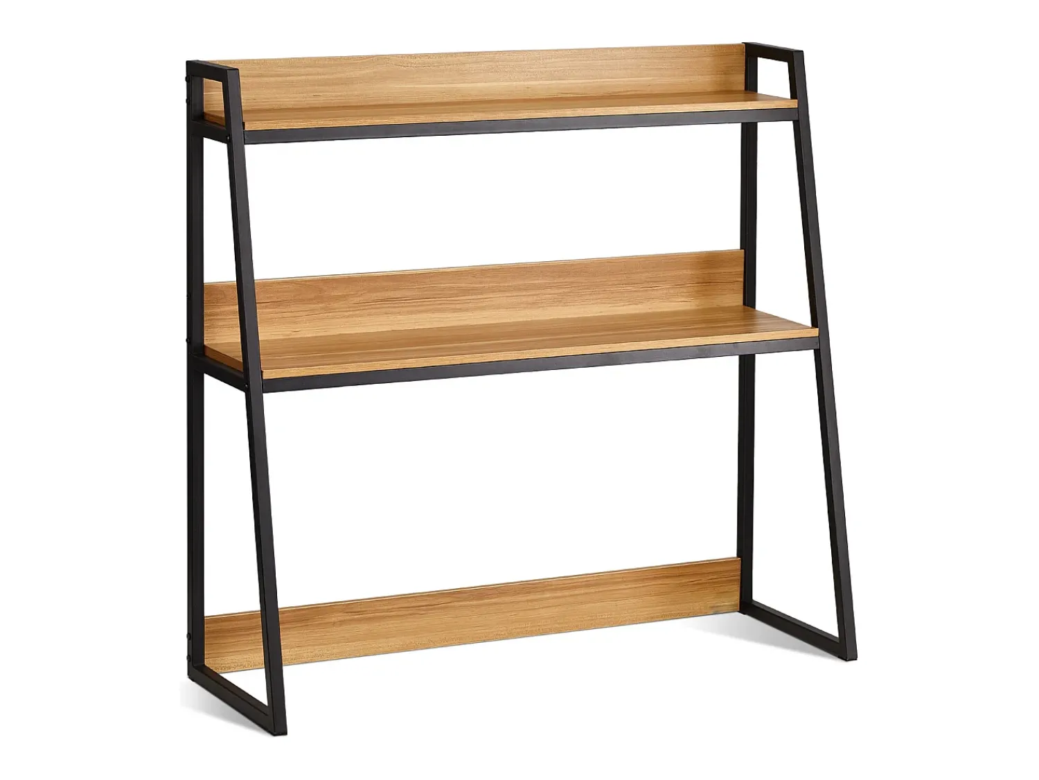 Prateleira* Prateleira de Escritório SucceBuy 2 Níveis Adequada para o Escritório e a Casa com Pés Antiderrapantes, Medindo 95 x 32 x 89 cm Castanho