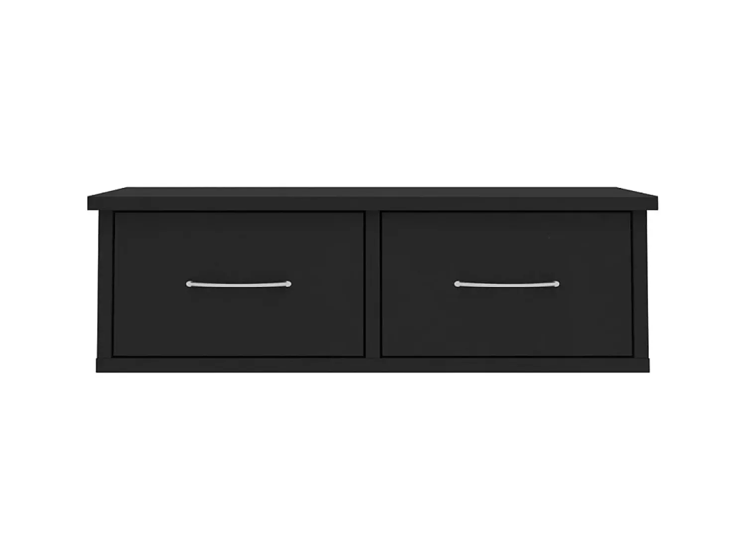 Outlet Prateleira de gavetas para parede derivados de madeira PT577887 Preto