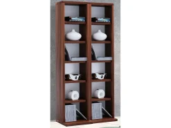 Móvel De Arrumação|VCM Prateleira de mídia de CD / DVD Milano Nozes A. 92 x L. 42 x P. 20 cm Multicor