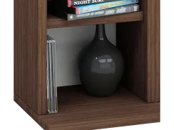 Móvel De Arrumação|VCM Prateleira de mídia de CD / DVD Milano Nozes A. 92 x L. 42 x P. 20 cm Multicor