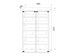 Móvel De Arrumação*VCM Prateleira de mídia de CD / DVD Tilano Branco A. 92 x L. 60 x P. 18 cm Multicor