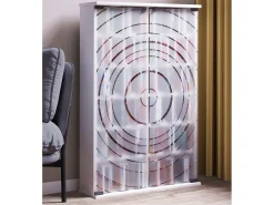 Móvel De Arrumação*VCM Prateleira de mídia de CD / DVD Tilano Branco A. 92 x L. 60 x P. 18 cm Multicor