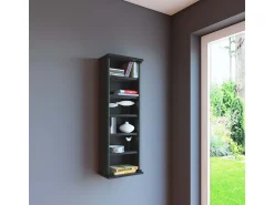 VCM Prateleira de mídia de CD / DVD Lona Preto A. 92 x L. 31 x P. 18 cm^ Móvel De Arrumação