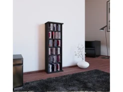 Móvel De Arrumação|VCM Prateleira de mídia de CD / DVD Vostan Preto A. 92 x L. 31 x P. 18 cm Multicor
