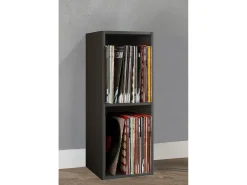 VCM Prateleira de mídia de CD / DVD Platto Preto A. 72 x L. 34 x P. 30 cm^ Móvel De Arrumação
