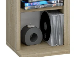 Hot VCM Prateleira de mídia de CD / DVD Milano Carvalho Sonoma (Sägerau) A. 92 x L. 42 x P. 20 cm Multicor