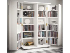 Móvel De Arrumação|VCM Prateleira de mídia de CD / DVD Engalo A. 93 x L. 60 x P. 31 cm Branco