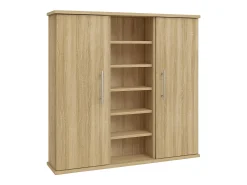 Móvel De Arrumação|VCM Prateleira de mídia de CD / DVD Santo Carvalho Sonoma (Sägerau) A. 92 x L. 86 x P. 18 cm Multicor