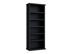 VCM Prateleira de mídia de CD / DVD Vetro Preto A. 92 x L. 31 x P. 18 cm^ Móvel De Arrumação