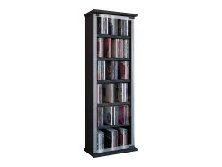 Best VCM Prateleira de mídia de CD / DVD Classic Preto A. 92 x L. 31 x P. 18 cm Multicor