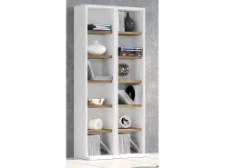 Móvel De Arrumação*VCM Prateleira de mídia de CD / DVD Milano Branco/carvalho de mel A. 92 x L. 42 x P. 20 cm Multicor