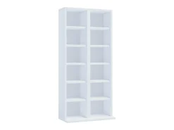 Outlet VCM Prateleira de mídia de CD / DVD Milano Branco A. 92 x L. 42 x P. 20 cm Multicor
