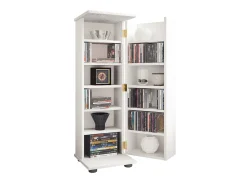 Sale VCM Prateleira de mídia de CD / DVD Engalo A. 93 x L. 31 x P. 31 cm Branco