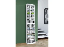 Best VCM Prateleira de mídia de CD / DVD Almera Branco A. 183 x L. 42 x P. 20 cm Multicor