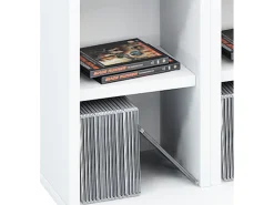 Best VCM Prateleira de mídia de CD / DVD Almera Branco A. 183 x L. 42 x P. 20 cm Multicor