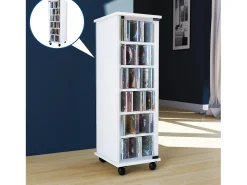 Móvel De Arrumação*VCM Prateleira de mídia de CD / DVD Valenza Branco A. 98 x L. 31 x P. 35 cm Multicor