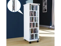 Móvel De Arrumação*VCM Prateleira de mídia de CD / DVD Valenza Branco A. 98 x L. 31 x P. 35 cm Multicor